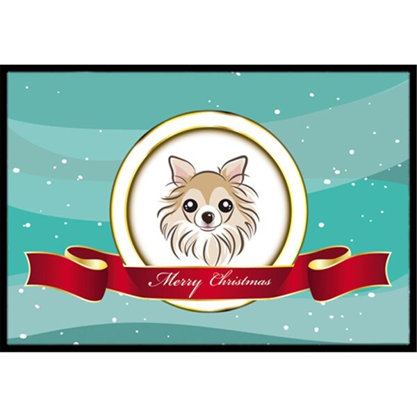 Carolines Treasures Chihuahua Merry Christmas Indoor and Outdoor Mat- 18 x 27 in. BB1561MAT - main